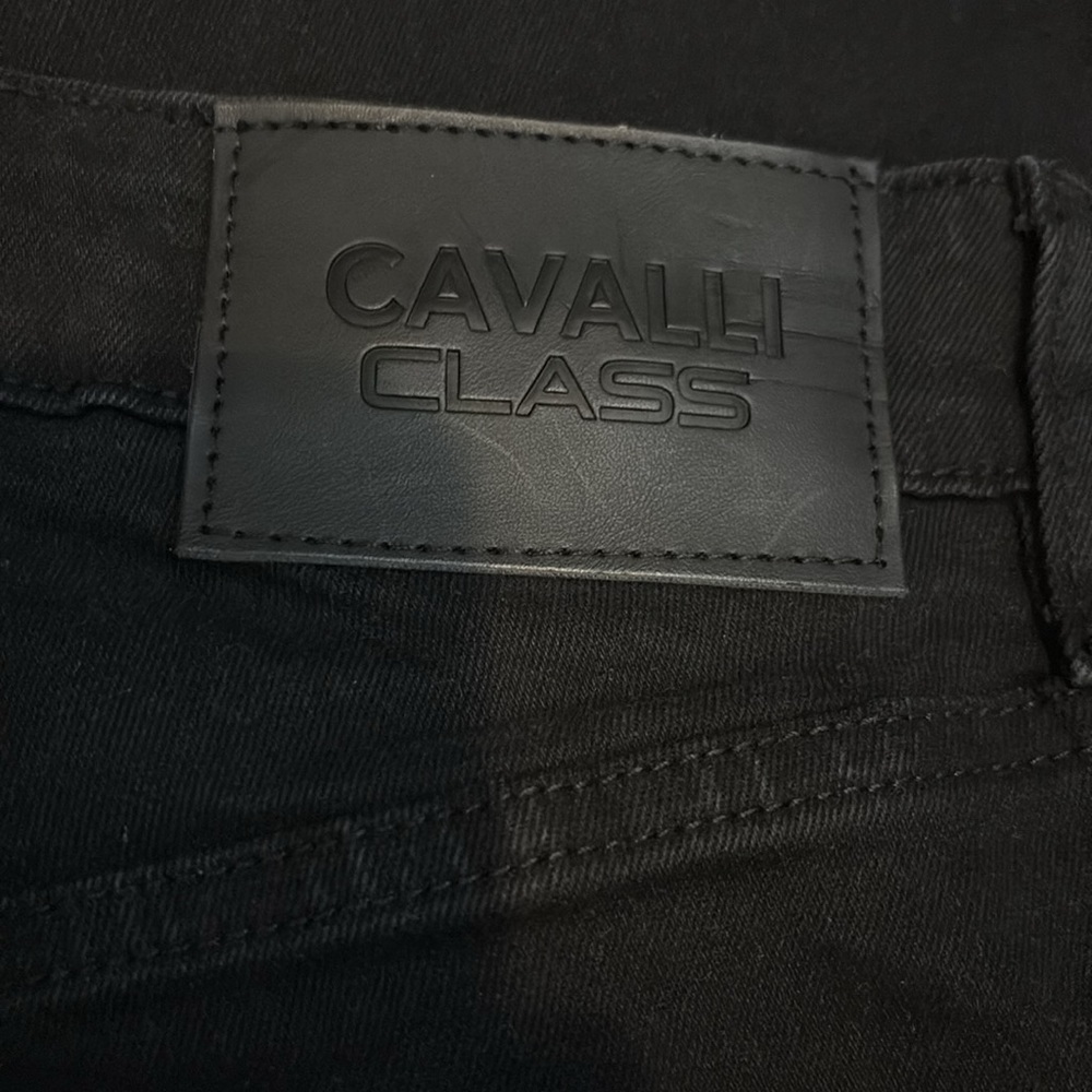 Cavalli Class Black High Rise Flare Jeans - Picture 7 of 11